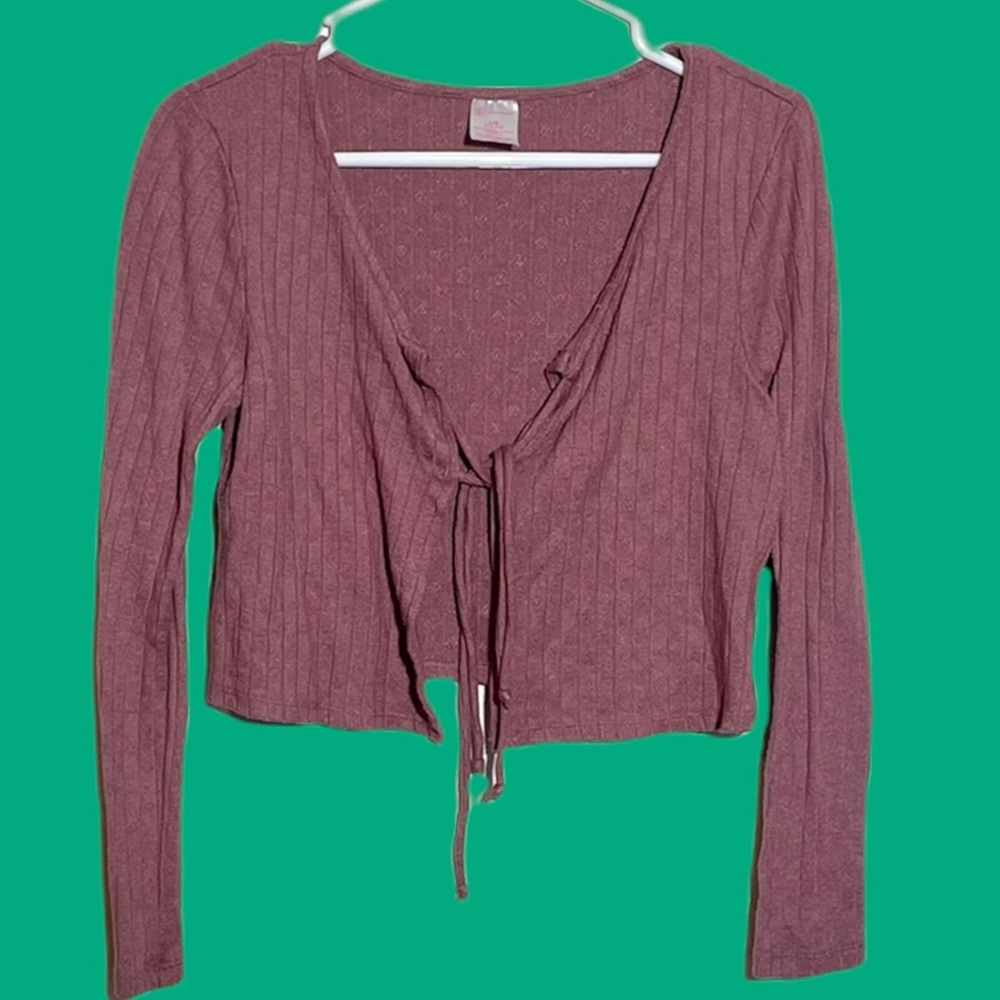 Vintage early 2000's/ Y2K Crop Dusky Pink Cardigan